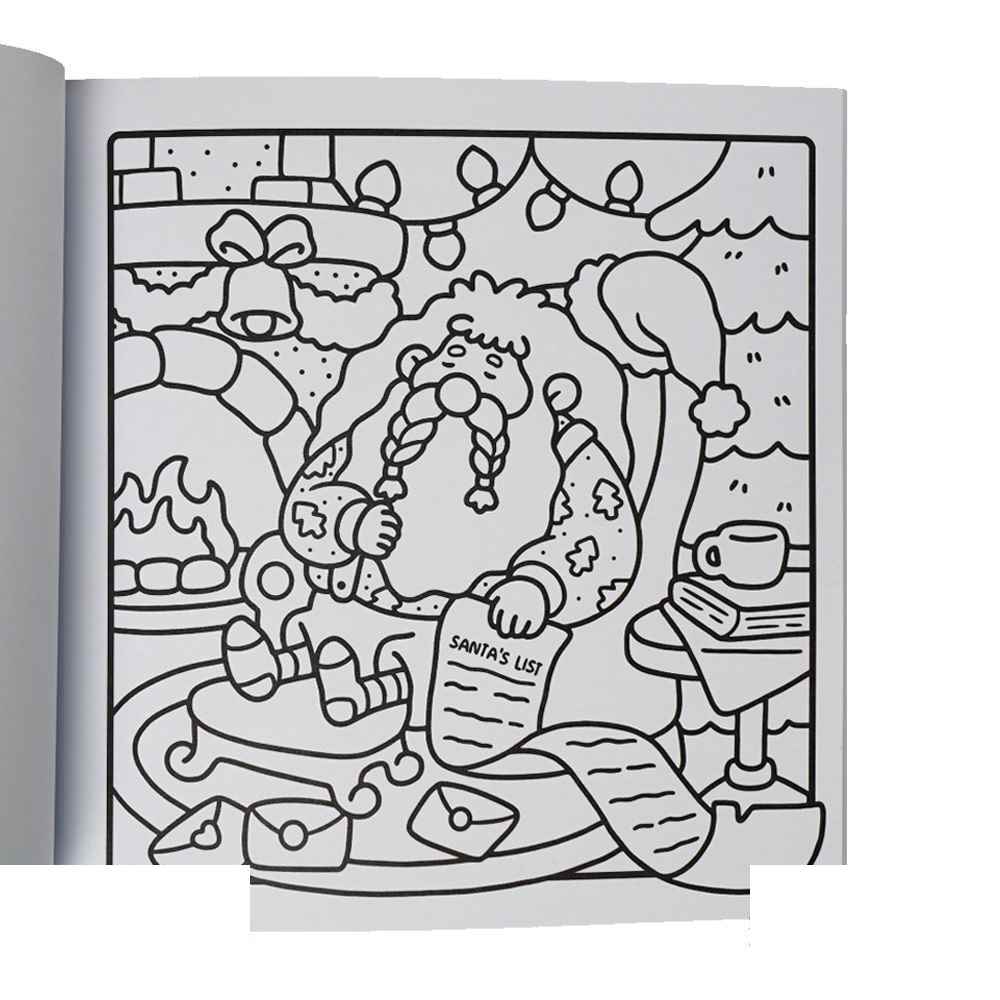 کتاب رنگ امیزی48برگ200*200کازی لانگو سری کریسمس کدCB-604 - Image 2