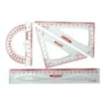 ست نقاله گونیا خطکش 4تکه کریستال کنکو