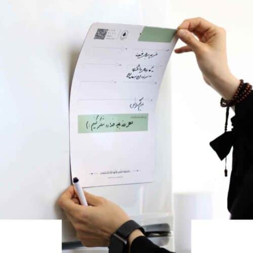 تخته وایت برد پشت مغناطیسی (یخچالی ) همراه با ماژیک سیره