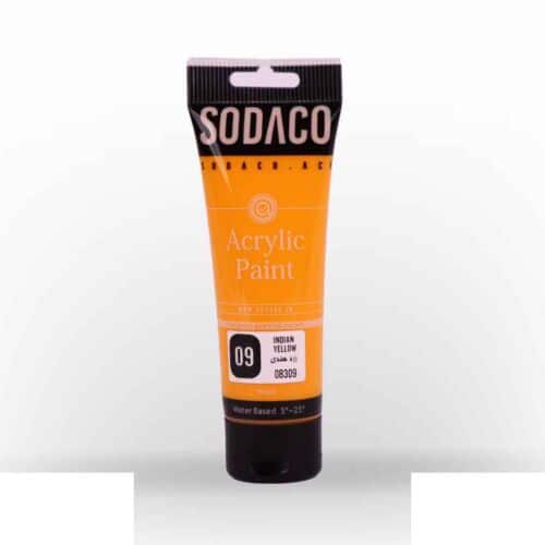 اکریلیک ساده تیوپی75میل سوداکو زرد هندی کد08309