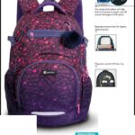 کوله پشتی طرحSPARK با پشتی طبی شوتای صورتی آبرنگی لاو کدG15-72