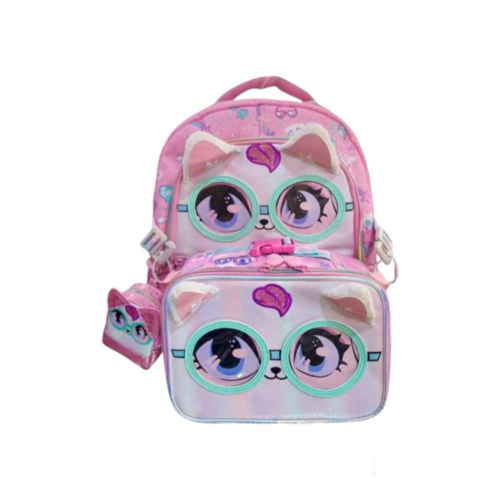 ست کوله پشتی به همراه ظرف غذا وست گربه کدU2092-6