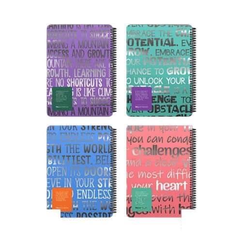 دفتر200برگ وزیری سیمی جلد سخت پیل سری تایپ(متالایز)