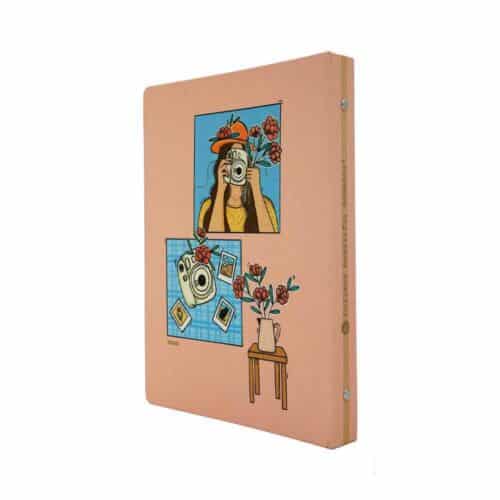 دفترکلاسوری26حلقه100برگ قفل فلز آبرنگ کدA057