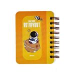 دفتریادداشت80برگ7*10 سیم ازبغل آبرنگ کدA043