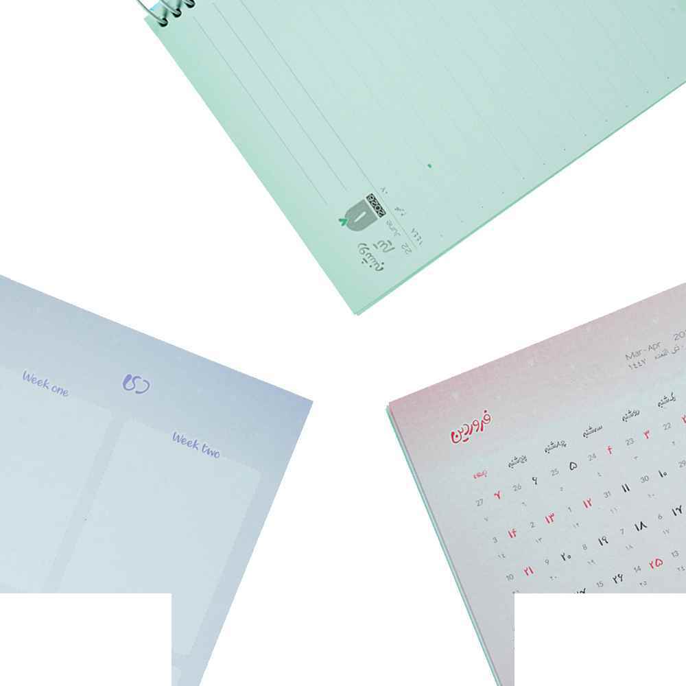 سررسیدA5سیمی رنگی طلاکوب یه سال خوب برگ سال1405کد73953 (7رنگ کارتن35عددی) - Image 9