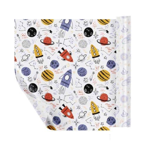 کاغذ کادو دورو ایمان طرح گلکسی ومپ3کد0349