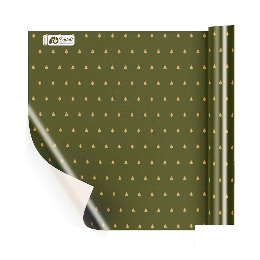 کاغذ کادو سایز100*70ضد آب صدفی کد1004طرح درخت - Image 4