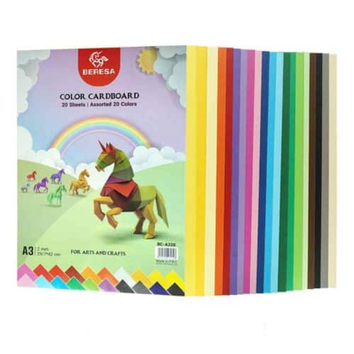 مقوا (180گرم)A3 بسته20رنگ100برگی برسا کدBC-A320