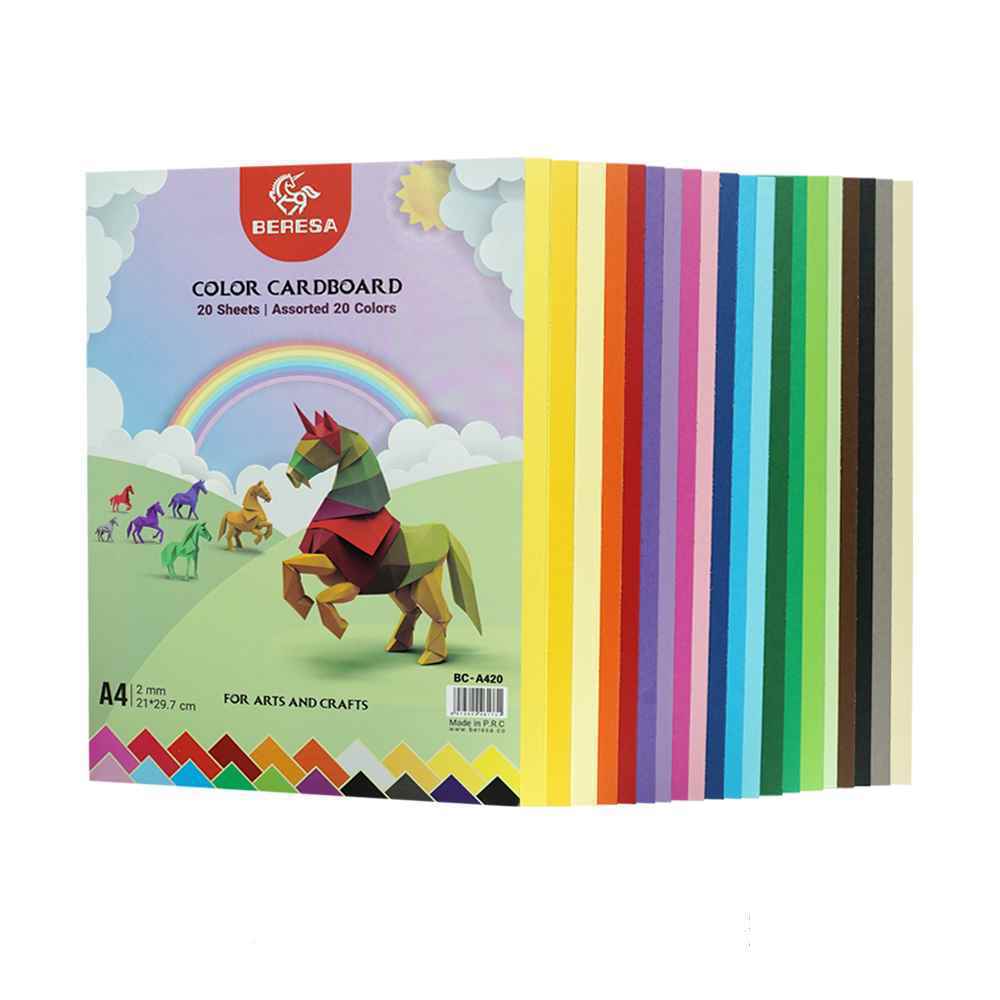 مقوا (180گرم)A4 بسته20رنگ100برگی برسا کدBC-A420