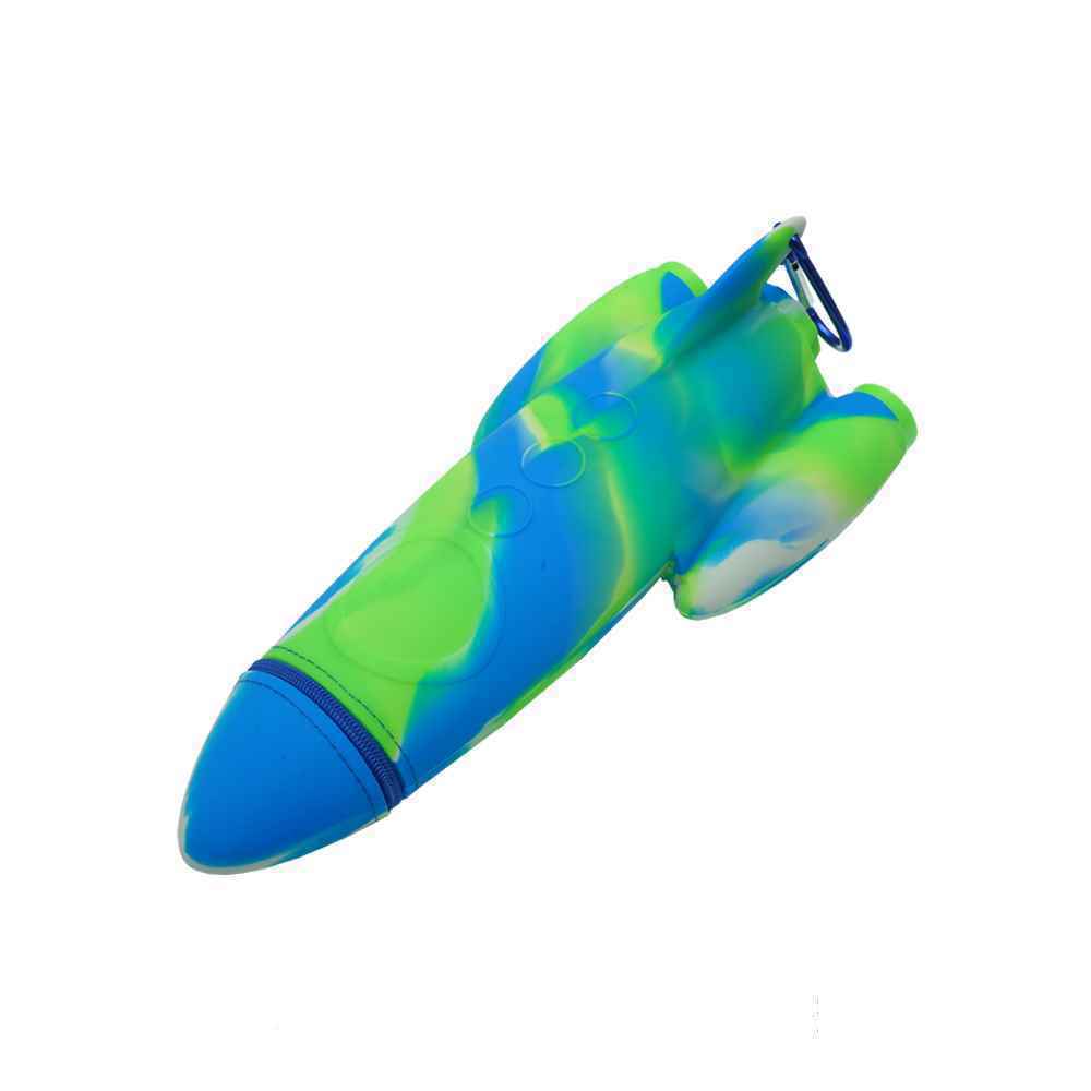 جامدادی تک زیپ سیلیکونی موشکی2 همراه با تراش خط کش و پاکن اسکول فنز کد92804-2 - Image 2