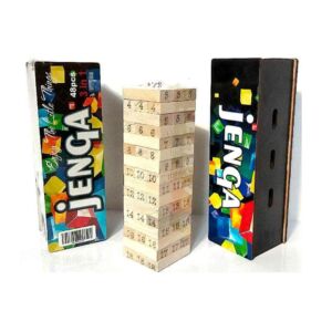 جنگاجعبه قرمز 54قطعه چوب رنگی