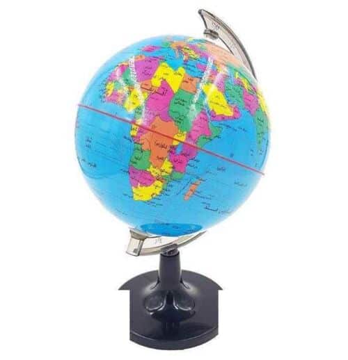 کره جغرافیایی سایز14 پایه کلاسیک آبی لاتین ایده