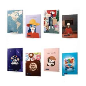 دفتر100برگ وزیری سیمی مجلد میکرو طرح کلاسیک کدC62