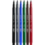 روان نویس نوک نمدی 6رنگ قلم موی Flex یوشیداکد4800-6A