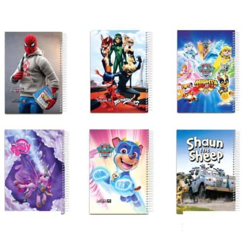 دفتر60برگ ایمان کد0103 جلدطلقی کارتونی(12عددی)